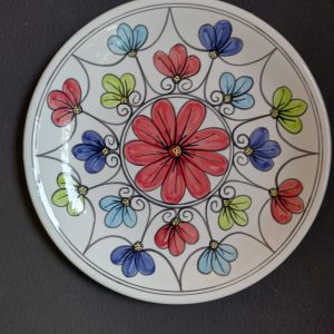 Handbeschilderd ceramic bord 32 cm